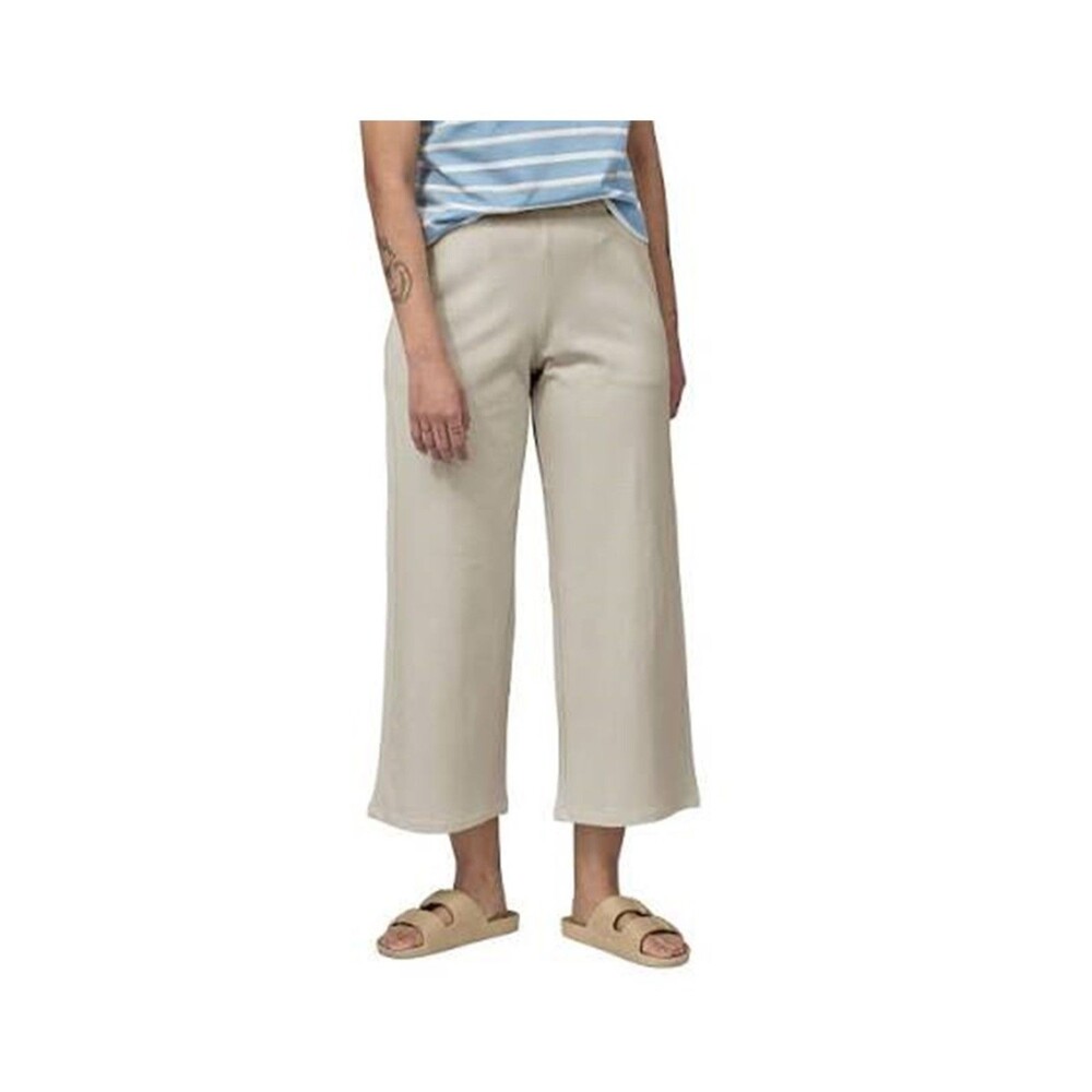 PATAGONIA Essential Pants Wide Leg Organic Cotton Knit Ivory Beige XL NWT $89